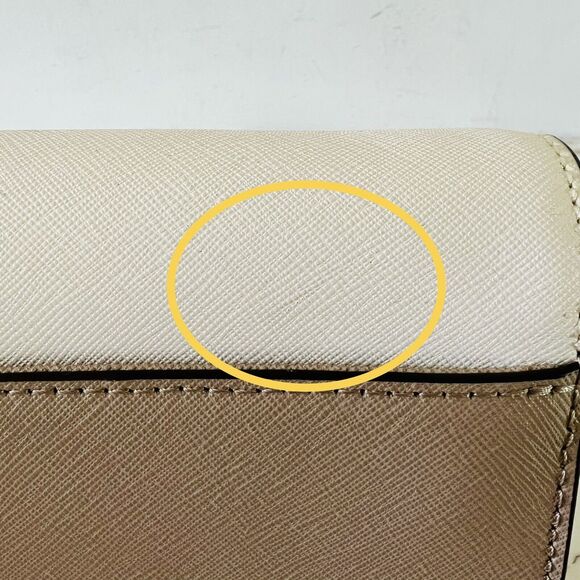 MICHAEL KORS Daniela Truffle Ltc Oat Saffiano Leather Large Gusset Crossbody Bag - Picture 8 of 12